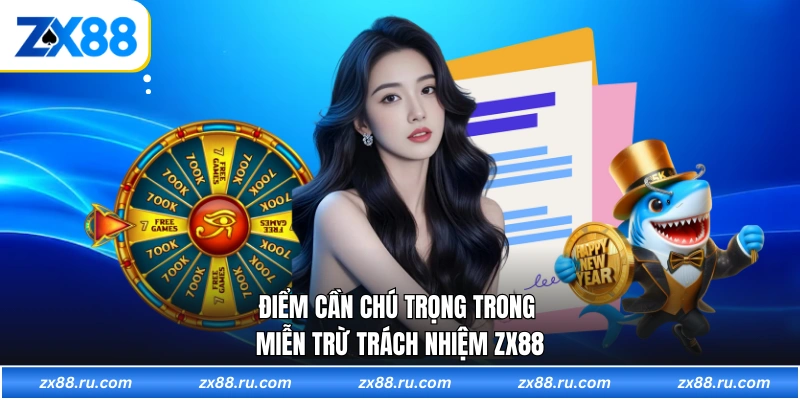 Điểm cần chú trọng trong miễn trừ trách nhiệm ZX88